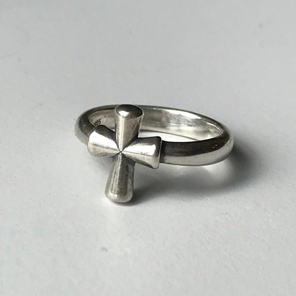 James Avery cross ring, "Sign of Faith", size 5